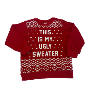 10/20$ Carter's toddler bright red “ugly sweater” size 3T